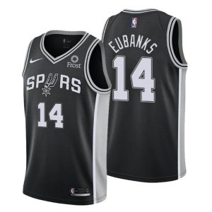 2020-21 #14 Drew Eubanks San Antonio Spurs Trikot Schwarz Icon Edition