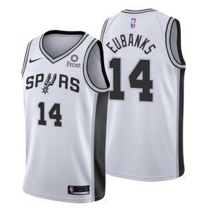 2020-21 #14 Drew Eubanks San Antonio Spurs Trikot Weiß Association Edition