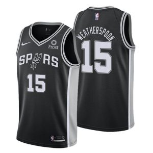 2020-21 #15 Quinndary Weatherspoon San Antonio Spurs Trikot Schwarz Icon Edition