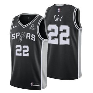 2020-21 #22 Rudy Gay San Antonio Spurs Trikot Schwarz Icon Edition