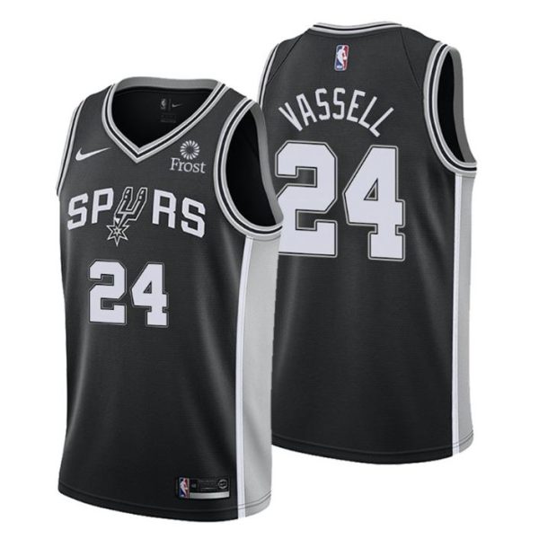 2020-21 #24 Devin Vassell San Antonio Spurs Trikot Schwarz Icon Edition