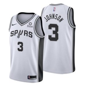 2020-21 #3 Keldon Johnson San Antonio Spurs Trikot Weiß Association Edition