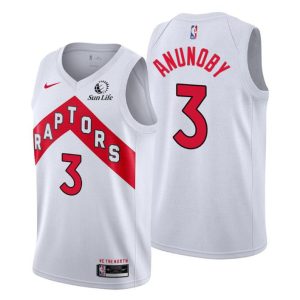 2020-21 #3 OG Anunoby Toronto Raptors Trikot Weiß Association Edition