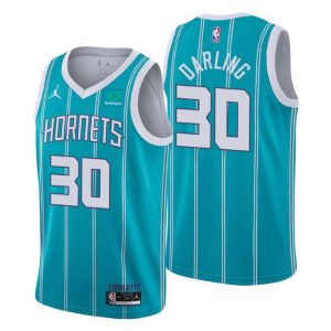 2020-21 #30 Nate Darling Charlotte Hornets Trikot Teal Icon Edition