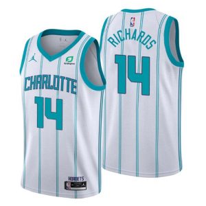 2020-21 Charlotte Hornets Trikot #14 Nick Richards Weiß Statement Edition