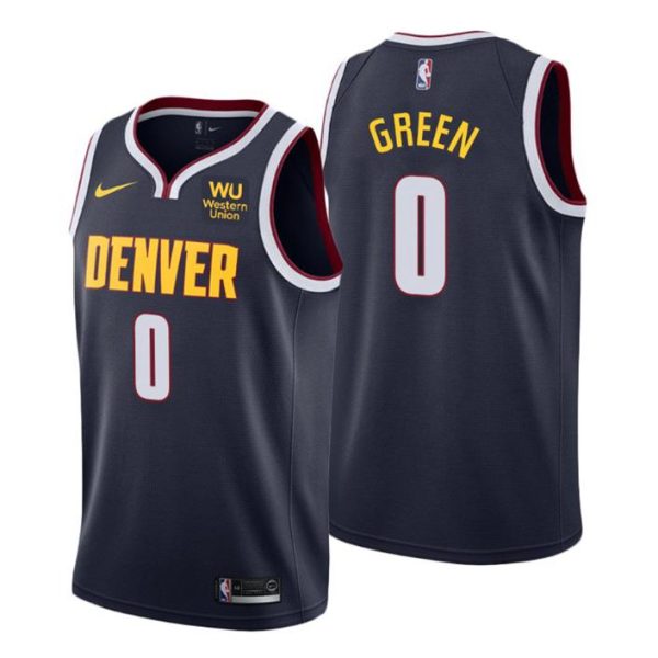 2020-21 Denver Nuggets Trikot #0 JaMychal Grün Navy Icon Edition