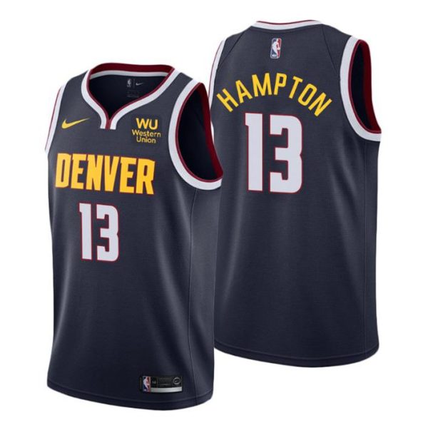 2020-21 Denver Nuggets Trikot #13 R. J. Hampton Navy Icon Edition