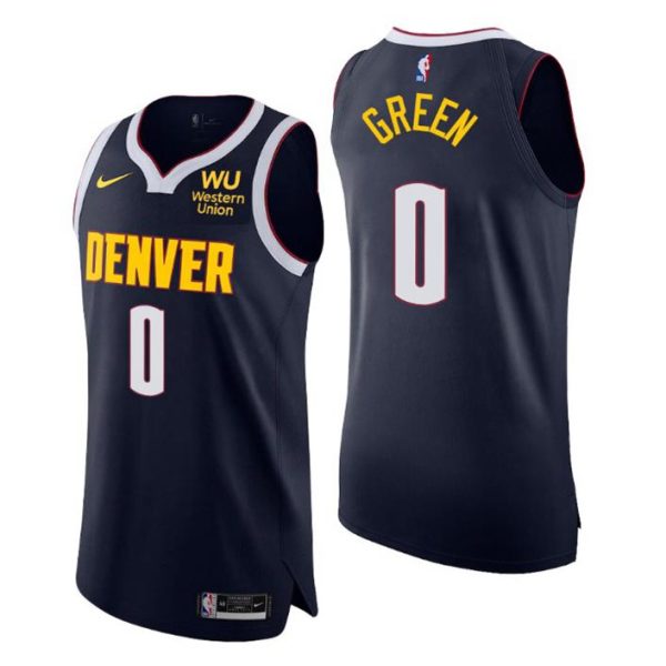 2020-21 Denver Nuggets Trikot Icon Edition Authentic 0 #JaMychal Grün Navy