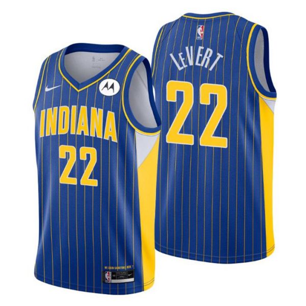 2020-21 Indiana Pacers Trikot #22 Caris LeVert Royal Blau City Edition