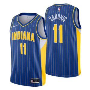 2020-21 Indiana Pacers Trikot Swingman Domantas Sabonis No. 11 City Edition Blau