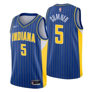 2020-21 Indiana Pacers Trikot Swingman Edmond Sumner No. 5 City Edition Blau