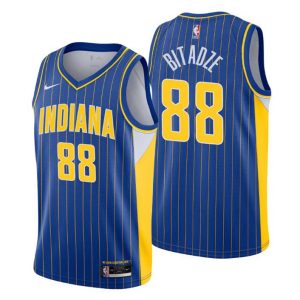 2020-21 Indiana Pacers Trikot Swingman Goga Bitadze No. 88 City Edition Blau