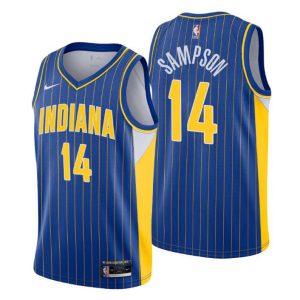 2020-21 Indiana Pacers Trikot Swingman JaKarr Sampson No. 14 City Edition Blau