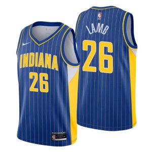 2020-21 Indiana Pacers Trikot Swingman Jeremy Lamb No. 26 City Edition Blau