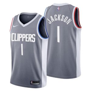 2020-21 LA Clippers No.1 Reggie Jackson Earned Edition Grau