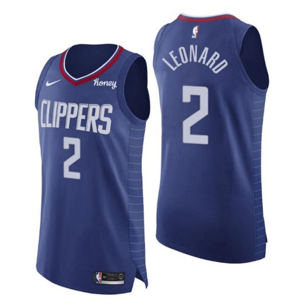 2020-21 Los Angeles Clippers Trikot Icon Edition Authentic 2 #Kawhi Leonard Blau