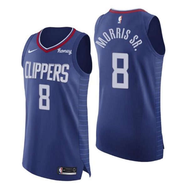 2020-21 Los Angeles Clippers Trikot Icon Edition Authentic 8 #Marcus Morris Sr. Blau