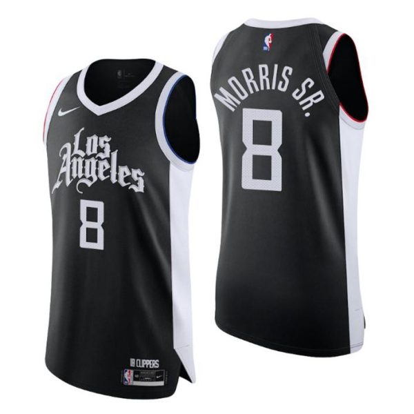 2020-21 Los Angeles Clippers Trikot No. 8 Marcus Morris Sr. City Edition Schwarz