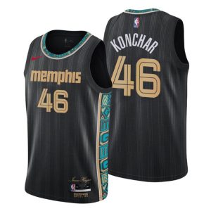 2020-21 Memphis Grizzlies Trikot Swingman John Konchar No. 46 City Edition Schwarz