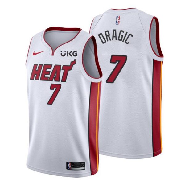 2020-21 Miami Heat Trikot #7 Goran Dragic Weiß Association Edition