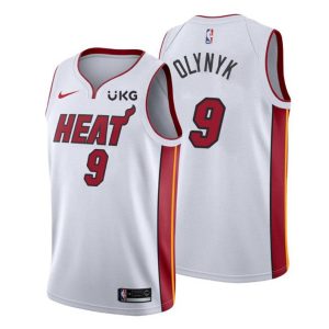 2020-21 Miami Heat Trikot #9 Kelly Olynyk Weiß Association Edition