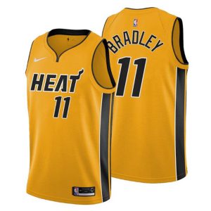 2020-21 Miami Heat Trikot No.11 Avery Bradley Earned Edition Gelb