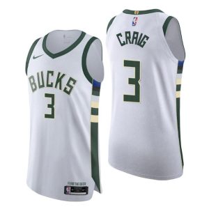 2020-21 Milwaukee Bucks Trikot No.3 Torrey Craig Associateion Edition Weiß