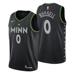 2020-21 Minnesota Timberwolves Trikot Swingman D’Angelo Russell No. 0 City Edition Schwarz