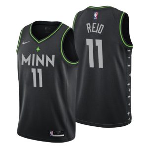 2020-21 Minnesota Timberwolves Trikot Swingman Naz Reid No. 11 City Edition Schwarz