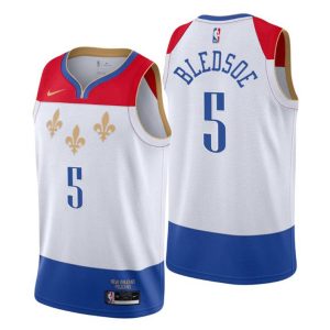 2020-21 New Orleans Pelicans Trikot Swingman Eric Bledsoe No. 5 City Edition Weiß