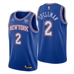 2020-21 New York Knicks Trikot #2 Omari Spellman Blau Statement Edition
