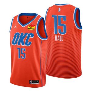 2020-21 Oklahoma City Thunder Trikot #15 Josh Hall Orange Statement Edition