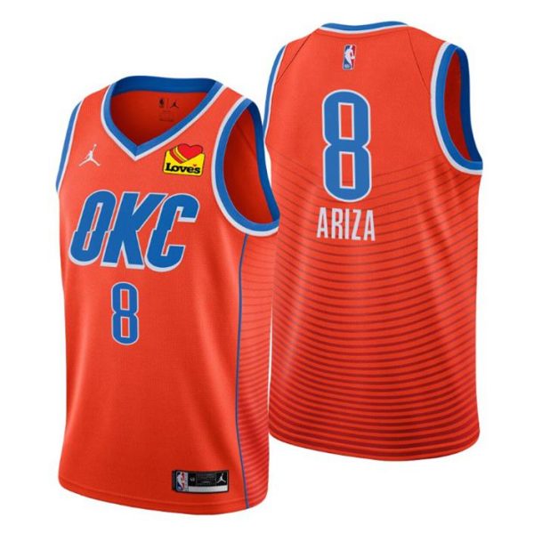 2020-21 Oklahoma City Thunder Trikot #8 Trevor Ariza Orange Statement Edition