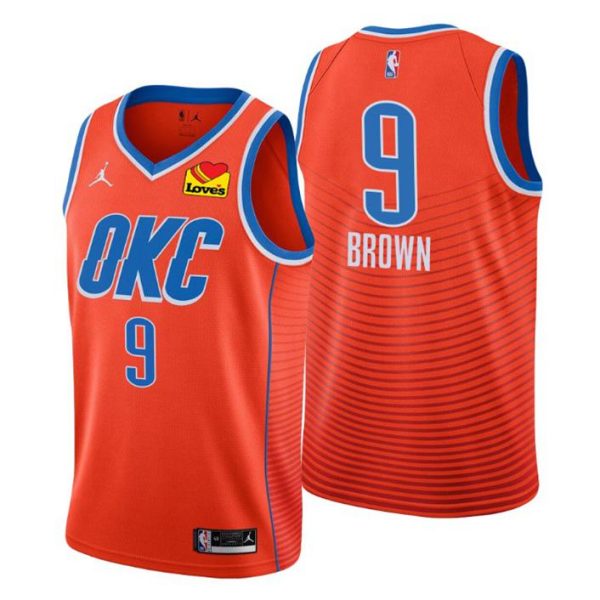 2020-21 Oklahoma City Thunder Trikot #9 Moses Braun Orange Statement Edition