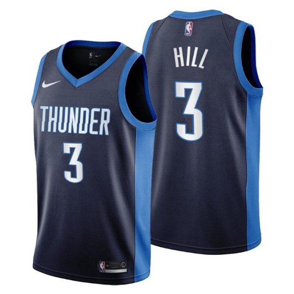 2020-21 Oklahoma City Thunder Trikot No.3 George Hill Earned Edition Navy