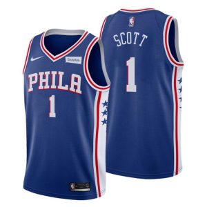 2020-21 Philadelphia 76ers Trikot #1 Mike Scott Blau Icon Edition