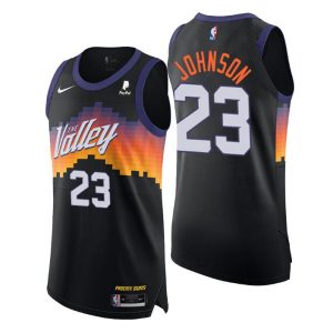 2020-21 Phoenix Suns Trikot No.23 Cameron Johnson City Edition Schwarz