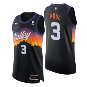 2020-21 Phoenix Suns Trikot No.3 Chris Paul City Edition Schwarz