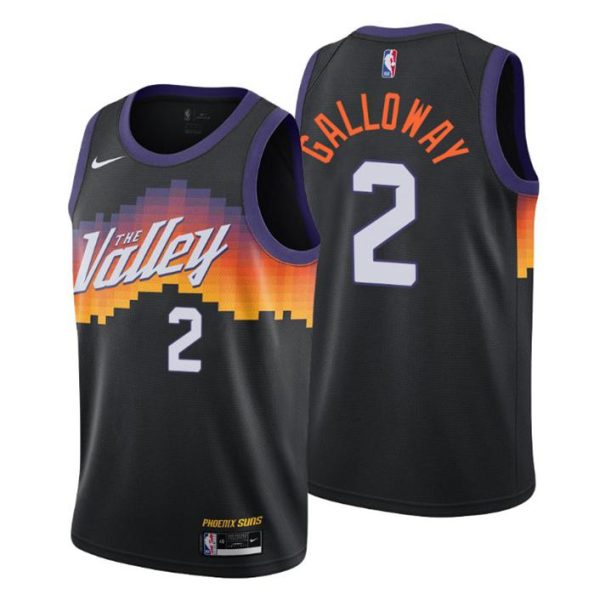 2020-21 Phoenix Suns Trikot Swingman Langston Galloway No. 2 City Edition Schwarz