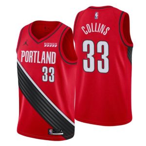 2020-21 Portland Trail Blazers Trikot #33 Zach Collins Rot Statement Edition