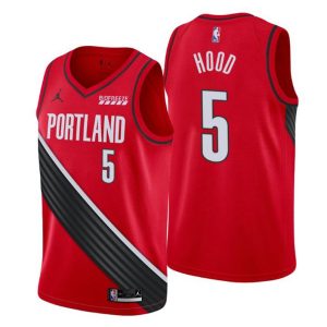 2020-21 Portland Trail Blazers Trikot #5 Rodney Hood Rot Statement Edition