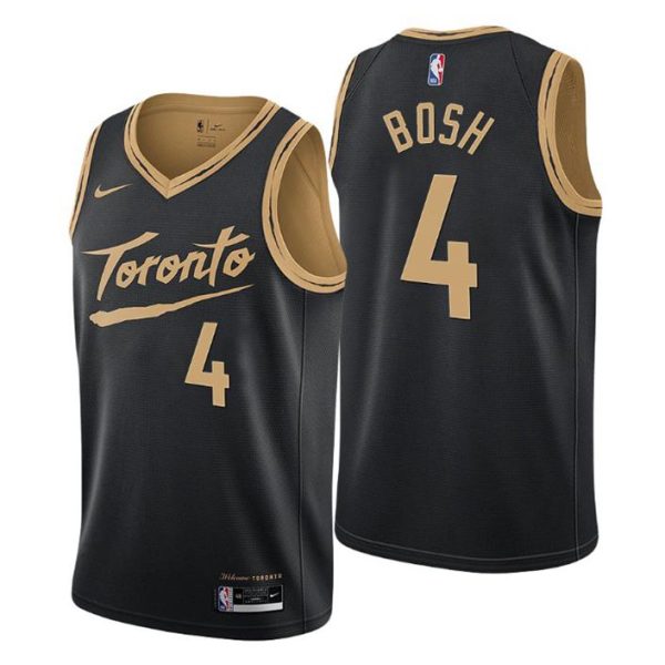 2020-21 Toronto Raptors Trikot Swingman Chris Bosh No. 4 City Schwarz