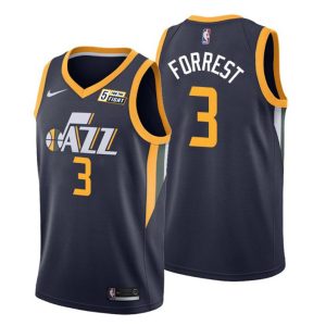2020-21 Utah Jazz Trikot #3 Trent Forrest Schwarz Icon Edition