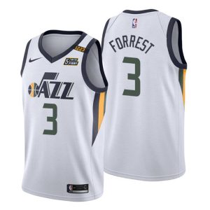 2020-21 Utah Jazz Trikot No. 3 Trent Forrest Weiß Association Edition