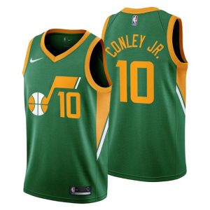 2020-21 Utah Jazz Trikot No.10 Mike Conley Jr. Earned Edition Grün