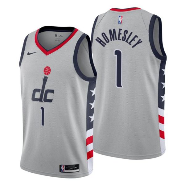 2020-21 Washington Wizards Trikot Swingman Caleb Homesley No. 1 City Edition Grau