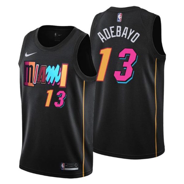 2021-22 Miami Heat Trikot Bam Adebayo #13 City Edition Schwarz