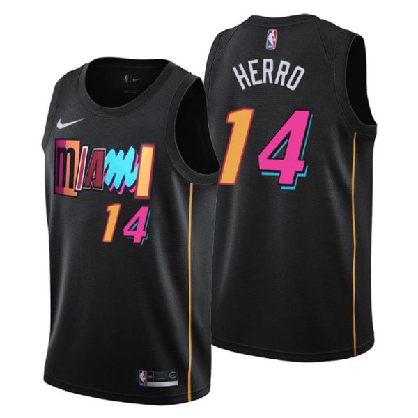 2021-22 Miami Heat Trikot Tyler Herro #14 City Edition Schwarz