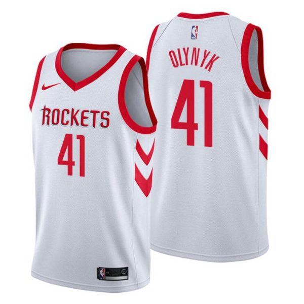 Association Edition #41 Kelly Olynyk Swingman Weiß Houston Rockets Trikot