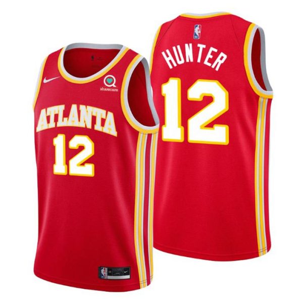 Atlanta Hawks Trikot #12 De’Andre Hunter 2020-21 Rot Icon Edition – Herren